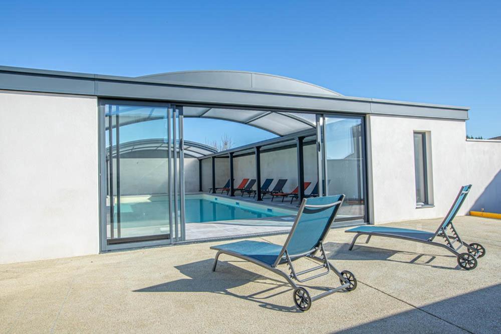 Le Vaisseau Maison Avec Piscine/Parking/Wifi/Plages 5Kms Ле-Мат Экстерьер фото