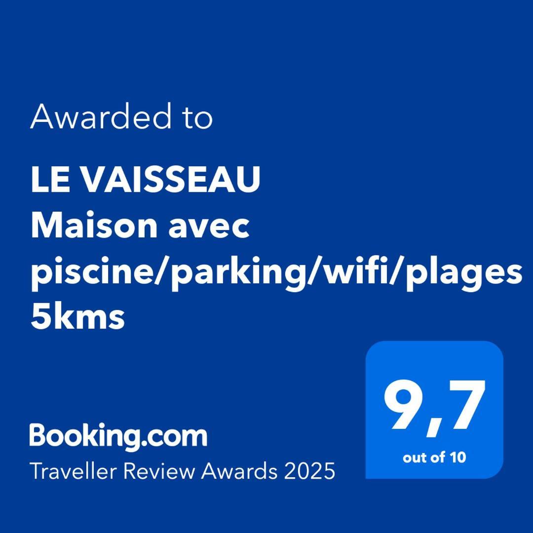 Le Vaisseau Maison Avec Piscine/Parking/Wifi/Plages 5Kms Ле-Мат Экстерьер фото